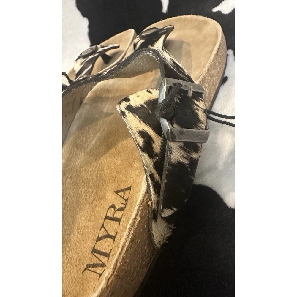 Myra Women's Chino Western Cowhide‎ Sandals Size 7 - NWT - Picture 5 of 9